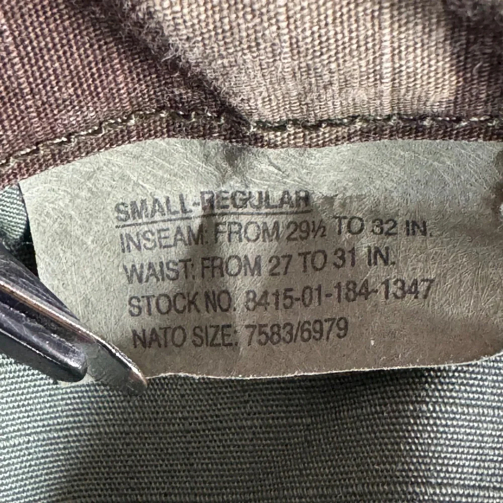 Tru-Spec Small Reg 28x29.5 Green Woodland Camo Ripstop BDU Mens Cargo Pants